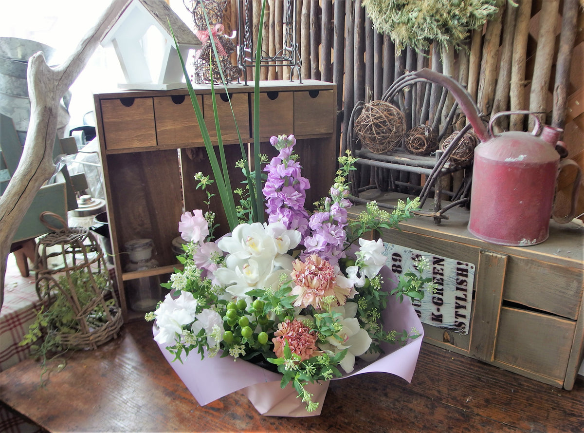 ひとりごとエプロン didizizi ケーブル×お花 プルオーバー クルー